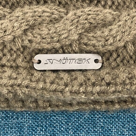 Snotek Green-tinted Brown Knit Earwarmer Headband OS - Picture 2 of 12